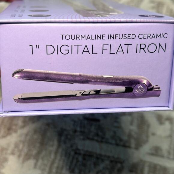 SB2 by SUTRA 1" Tourmaline-Infused Ceramic Flat Iron Hair Straightening NIB - Picture 10 of 12